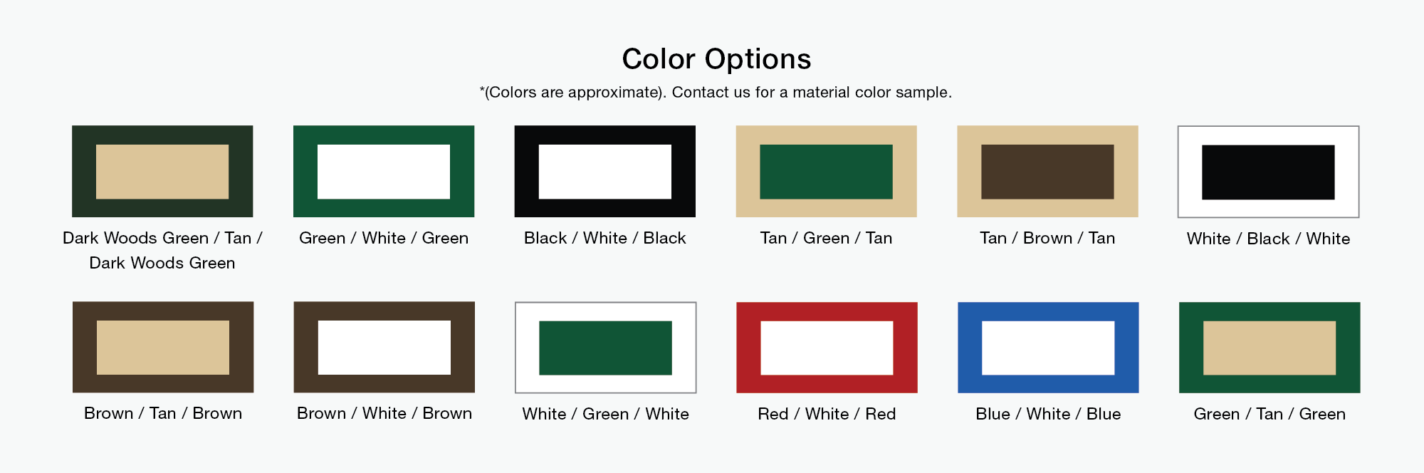 Bi-color HDPE Color Chart
