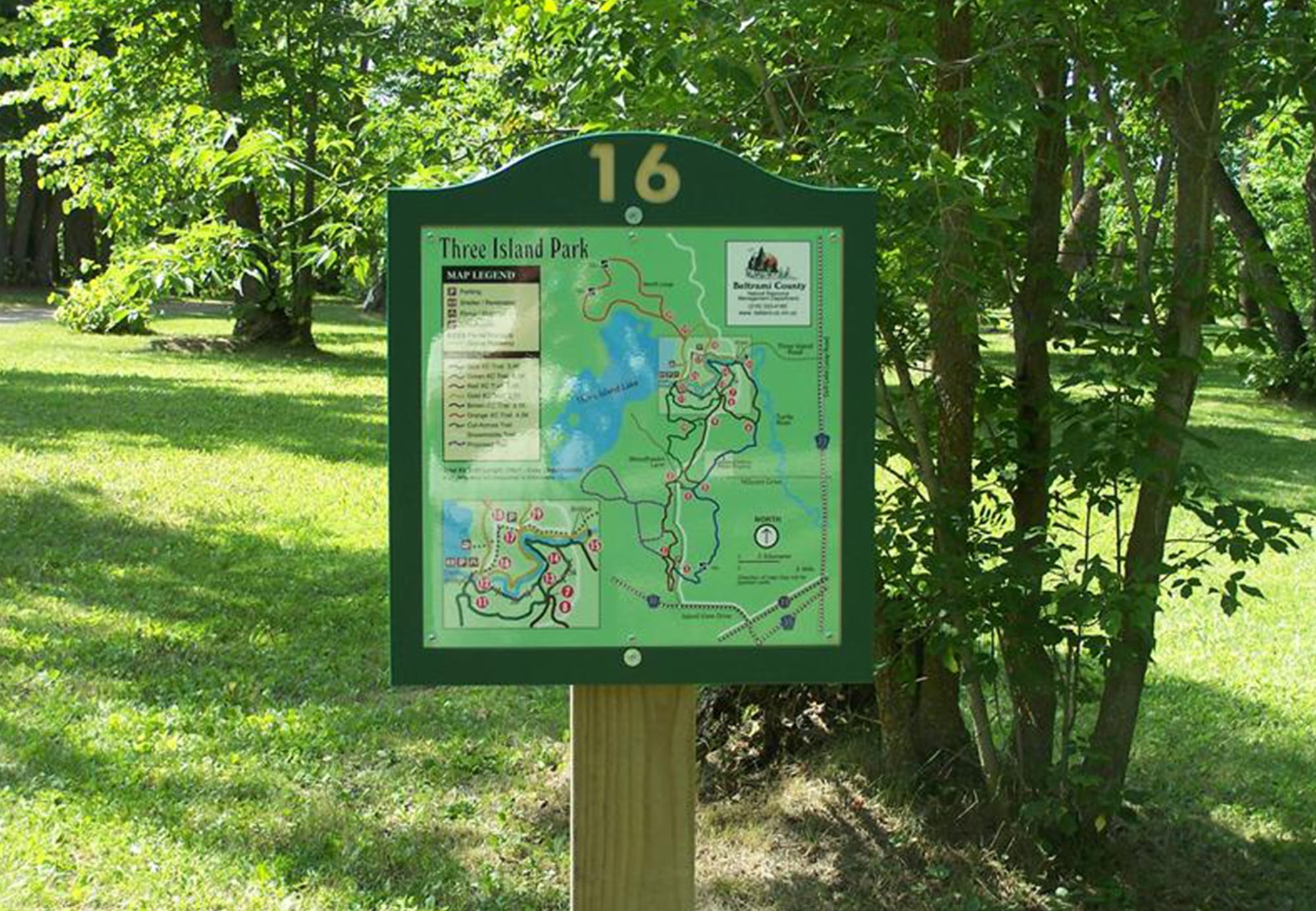 Park Map sign. 